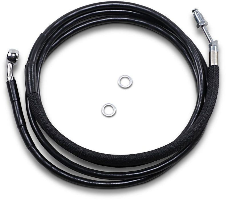 Drag Specialties Clutch Line Black Vinyl Coated + 8" Stainless Steel Hydraulic - Part #06610044 - Hogparts UK