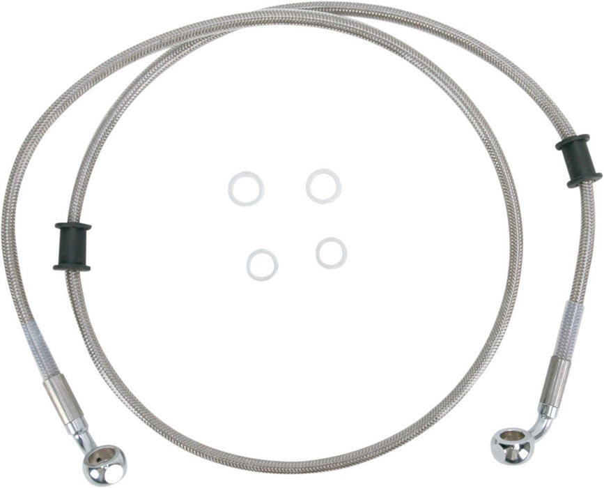 Drag Specialties Front Brake Line Stainless Steel Extended 6" - Part #17412670 - Hogparts UK