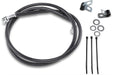 Drag Specialties Front Brake Line Black Vinyl Coated Stainless Steel Extended 2" - Part #17412551 - Hogparts UK