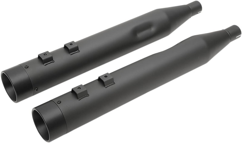 Drag Specialties Mufflers Slip-On 4" Black W/Black Billet End Caps - Part #18011263 - Hogparts UK