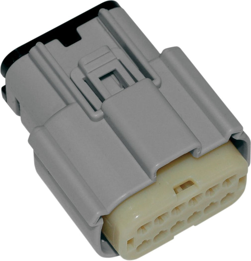 Namz Molex MX 150 Connector Component - Double Row, Each - Gray for Harley-Davidson Touring, Softail, Sportster & Dyna 2007-2013