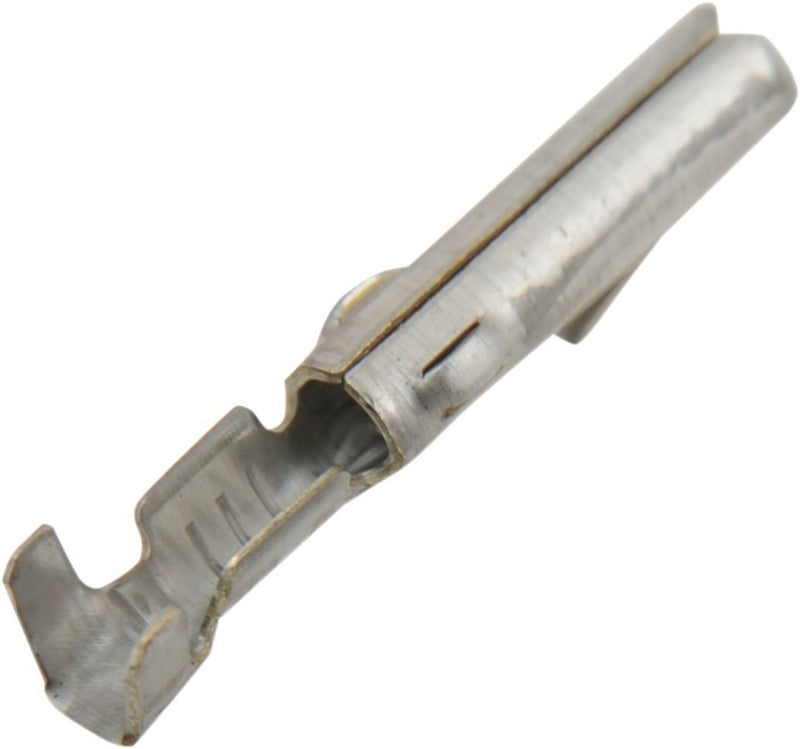 Namz AMP Mate-n-lock Stamped Terminals - 100 Pack - Silver for Harley-Davidson Touring, Softail, Sportster & Dyna 1971-1995