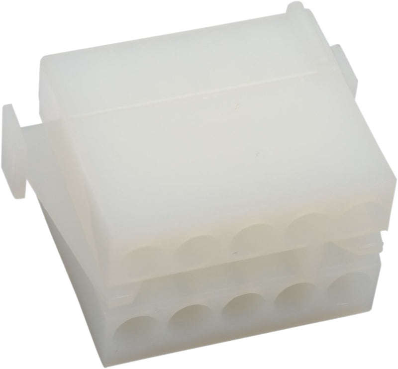 Namz AMP Mate-n-lock Connector - Each - White for Harley-Davidson Touring, Softail, Sportster & Dyna 1971-1995