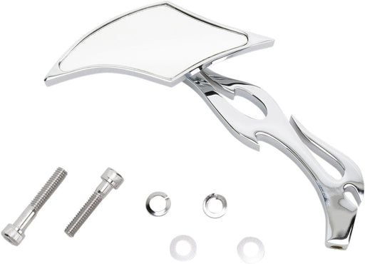 Drag Specialties Mirror Gothic/Flame Left Chrome - Part #06400035 - Hogparts UK