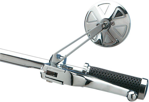 Drag Specialties Mirror Ness Stealth Iii Round 3.5" W/ 4.75" Stealth Ii Stem Chrome - Part #DS302155 - Hogparts UK