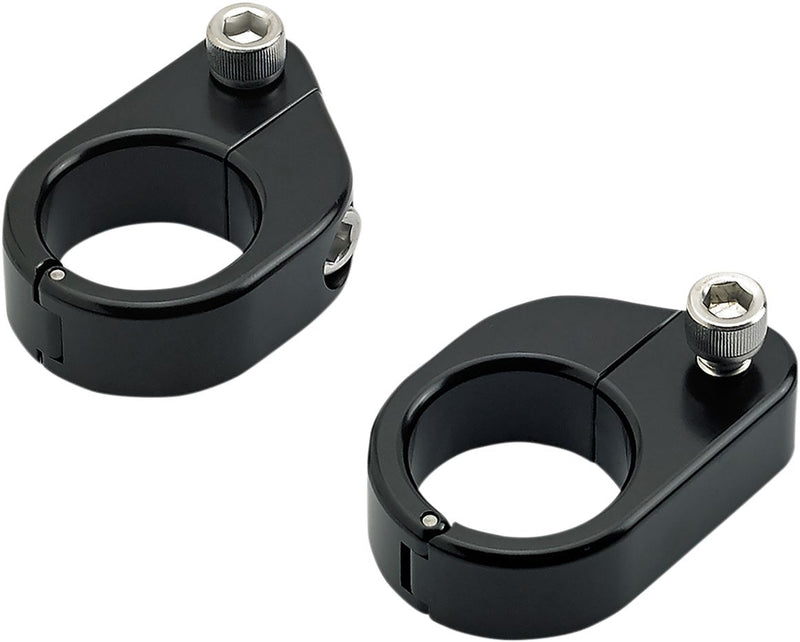 Biltwell O/S Speedometer Clamps - Pair, Straight - Black