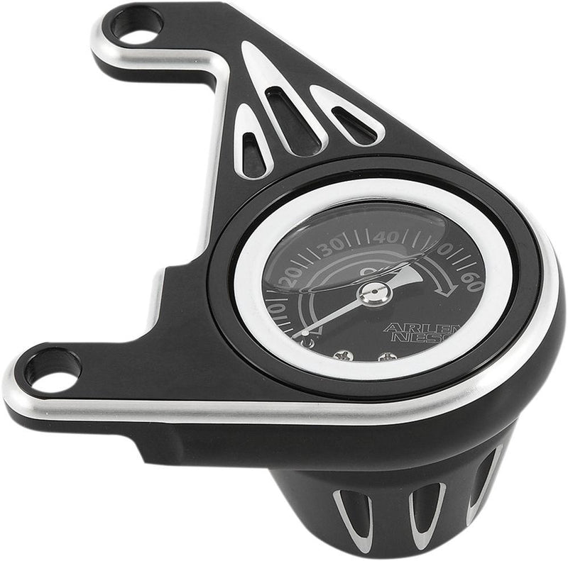 Arlen Ness Oil Pressure Gauge Kit - Electronic, Deep Cut for Harley-Davidson Touring, Softail, Dyna & Trike 1999-2017