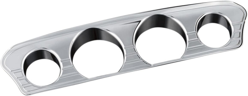 Kuryakyn Tri-line Gauge Trim - Aluminum, Each - Chrome for Harley-Davidson Touring & Trike 2014-2024