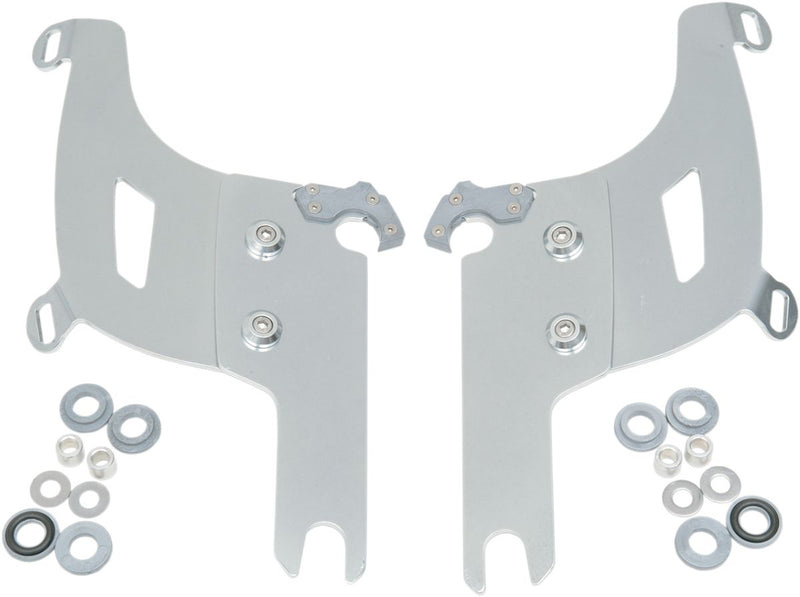 Memphis Shades Bullet Fairing Trigger-lock Hardware Kit - Aluminum, Complete - Polished for Harley-Davidson Touring 1994-2022