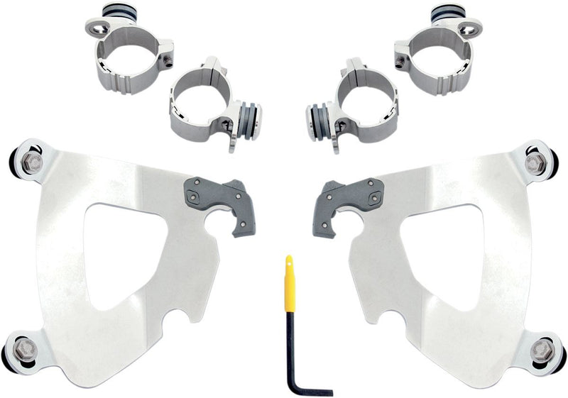 Memphis Shades Mounting KIT Trigger-lock Gauntlet Fairing Polished for Harley-Davidson Sportster 2010-2015