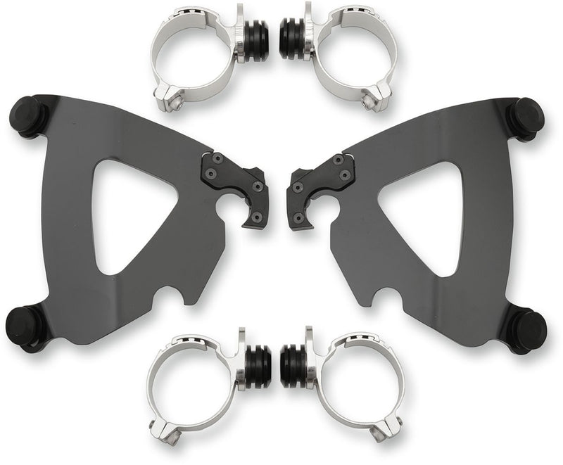 Memphis Shades Road Warrior Trigger-lock Mount Kit - Fairing - Black for Harley-Davidson Dyna 2006-2017