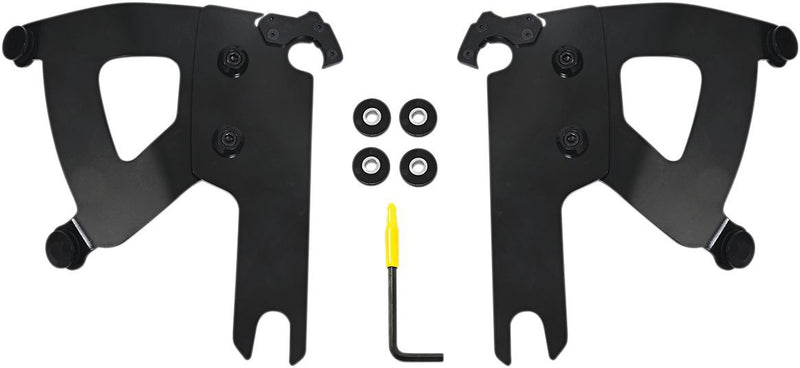 Memphis Shades Road Warrior Trigger-lock Mount Kit - Fairing - Black for Harley-Davidson Touring 1994-2022