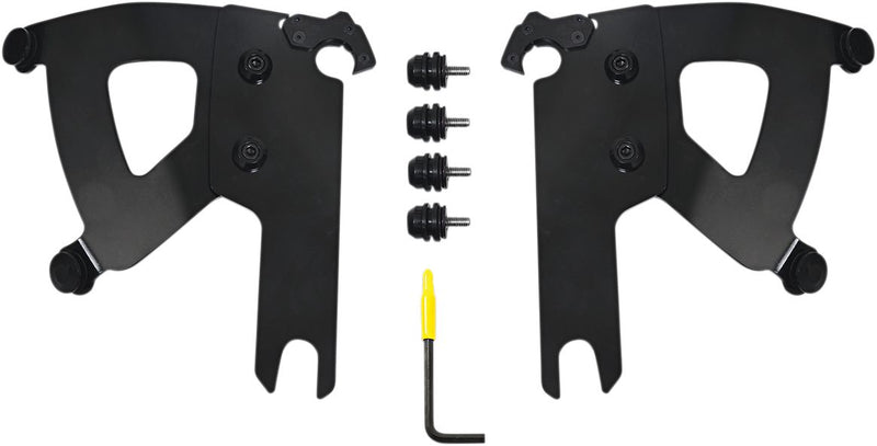 Memphis Shades Road Warrior Trigger-lock Mount Kit - Fairing - Black for Harley-Davidson Touring 2004-2024