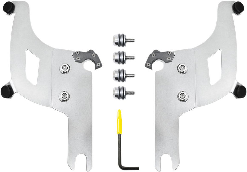 Memphis Shades Bullet Fairing Trigger-lock Hardware Kit - Aluminum, Complete - Polished for Harley-Davidson Touring 2004-2024