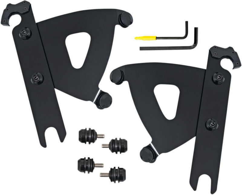 Memphis Shades Road Warrior Trigger-lock Mount Kit - Fairing - Black for Harley-Davidson Softail 1986-2017