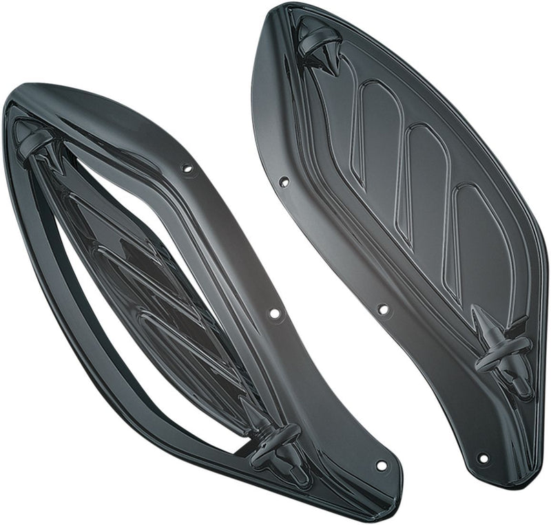 Kuryakyn Dragon Wing Variable Air Deflector - Pair, Lower Fairing, Polycarbonate - Dark Smoke for Harley-Davidson Touring & Trike 1996-2013