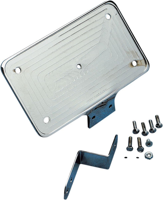 Drag Specialties Laydown License Plate Mount Billet - Part #DS720134 - Hogparts UK