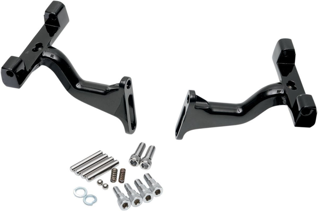 Drag Specialties Raised Passenger Floorboard Mounts Black - Part #16210395 - Hogparts UK