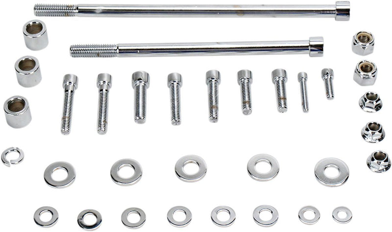Gardner-Westcott Motor Mount Kit - Front /  Rear /  Socket-Head /  Top, Steel - Chrome / Polished / Silver for Harley-Davidson Softail 2007-2017