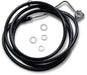 Drag Specialties Black Vinyl/Stainless Extended Length Front Brake Line Kit - Part #17414000 - Hogparts UK