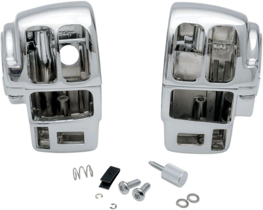 Drag Specialties Switch Housing Kit W/ Radio/Cruise Chrome - Part #06160143 - Hogparts UK