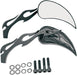 Drag Specialties Mirror Kit Flame Teardrop W/ Flame Stems Black - Part #06400289 - Hogparts UK