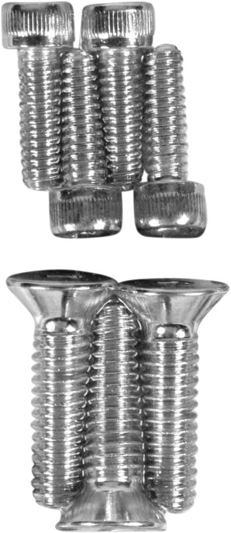 Drag Specialties Chrome Socket-Head S&S Super B Air cleaner/Carb Bolt Kit Knurled - Part #DS190795 - Hogparts UK