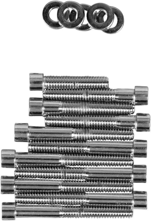 Drag Specialties Chrome Socket-Head Cam Cover Bolt Kit Smooth - Part #DS190768S - Hogparts UK