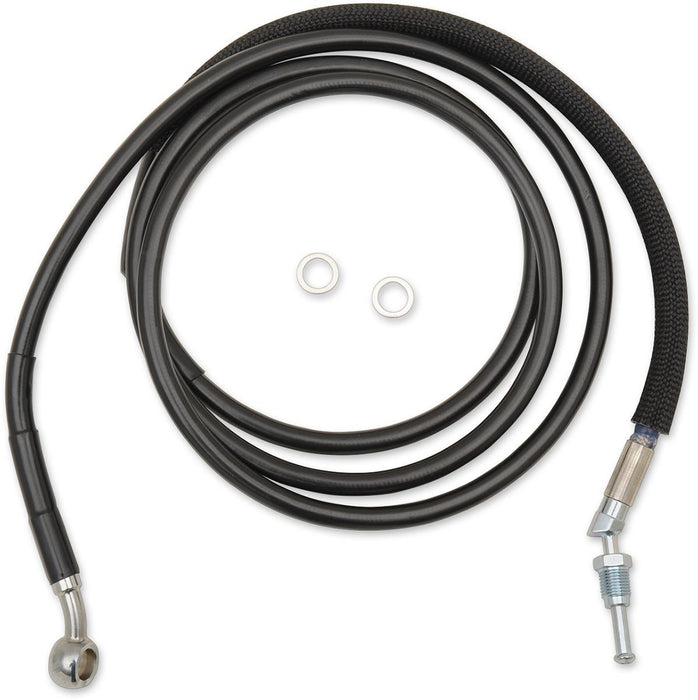 Drag Specialties Clutch Line Black Vinyl Coated Stainless Steel Hydraulic - Part #06610036 - Hogparts UK