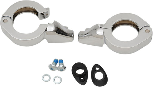Drag Specialties Turn Signal Fork Clamps 41Mm Chrome - Part #20201269 - Hogparts UK
