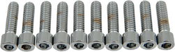 Drag Specialties Socket-Head Bolt 1/4-20X0.875 Smooth Chrome - Part #DS190536S - Hogparts UK