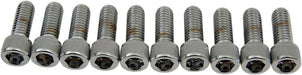 Drag Specialties Socket-Head Bolt 3/8-16X1 Knurled Chrome - Part #DS190553 - Hogparts UK