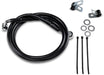 Drag Specialties Front Brake Line Black Vinyl Coated Stainless Steel Extended 4" - Part #17412546 - Hogparts UK