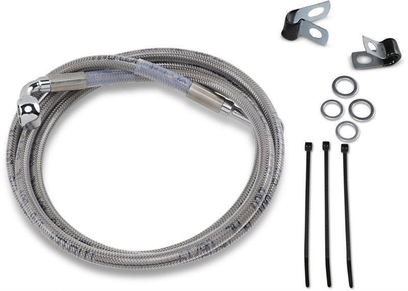 Drag Specialties Front Brake Line Stainless Steel Extended 6" - Part #17412659 - Hogparts UK