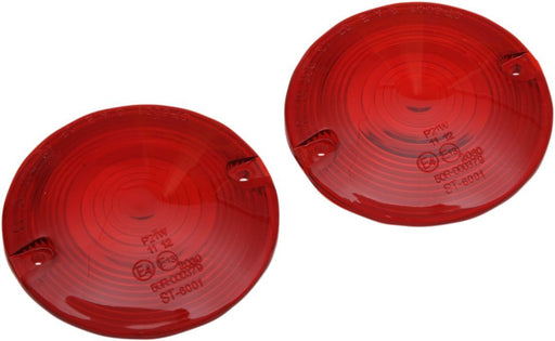 Drag Specialties Replacement Red Turn Signal Lenses - Part #20200639 - Hogparts UK