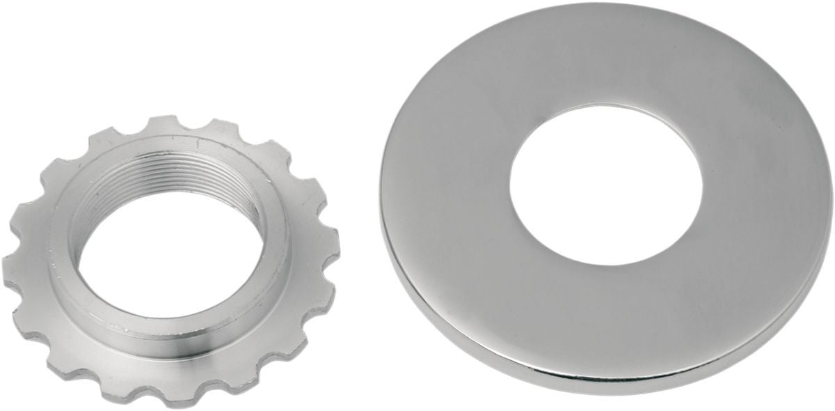 Drag Specialties Steering Stem Bearing Adjusting Nut W/ Cover - Part #DS222776 - Hogparts UK