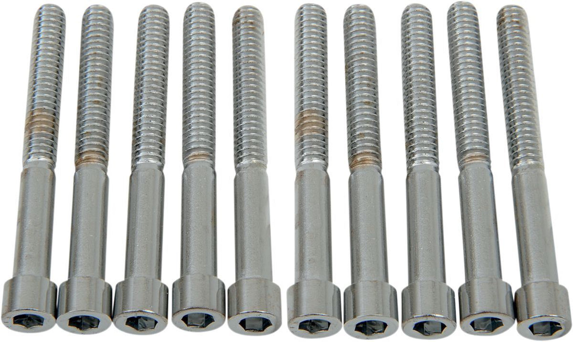Drag Specialties Socket-Head Bolt 1/4-20X2.25 Smooth Chrome - Part #DS190542S - Hogparts UK
