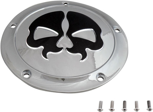 Drag Specialties Cover Derby Split Skull 5-Hole Chrome - Part #11070552 - Hogparts UK
