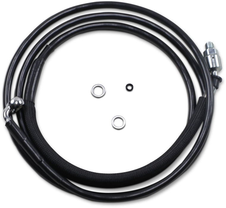 Drag Specialties Clutch Line Black Vinyl Coated + 10" Stainless Steel Hydraulic - Part #06610018 - Hogparts UK