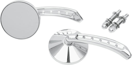 Drag Specialties Mirror Round 3" W/ 5-Hole Stem Chrome - Part #06400401 - Hogparts UK