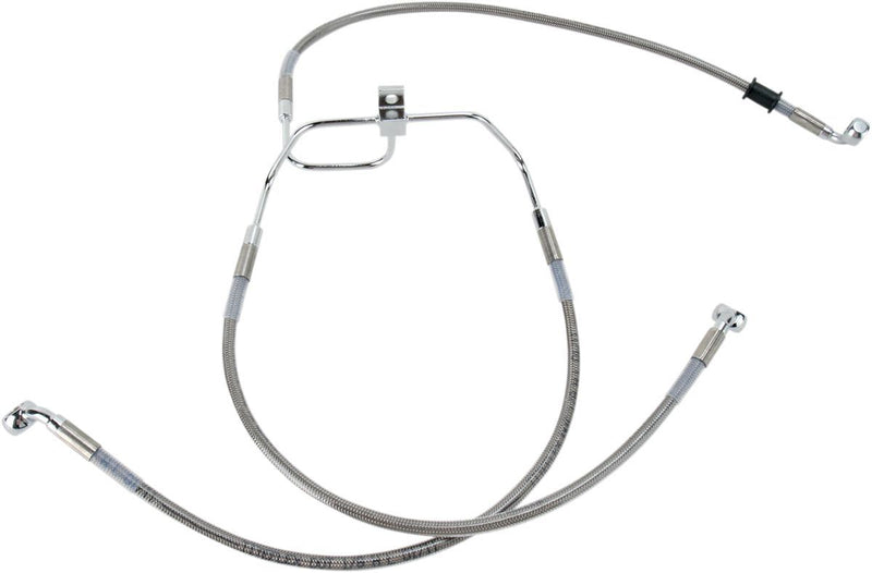 Drag Specialties Front Brake Line Stainless Steel Extended 10" - Part #17412905 - Hogparts UK