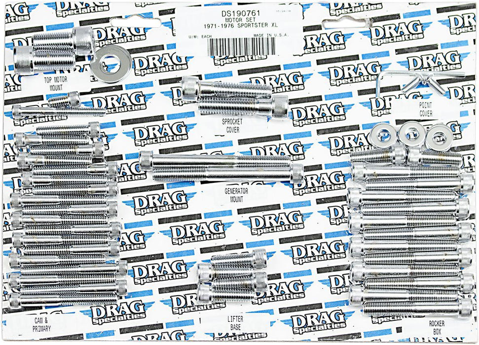 Chrome Motor Bolt Set - Part #DS190761 - Hogparts UK