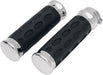 Drag Specialties Grips Hotop Chrome/Rubber - Part #06300372 - Hogparts UK