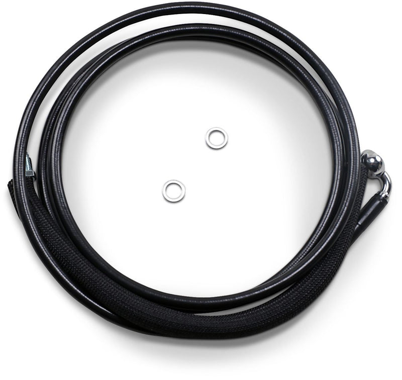 Drag Specialties Clutch Line Black Vinyl Coated + 8" Stainless Steel Hydraulic - Part #06610030 - Hogparts UK