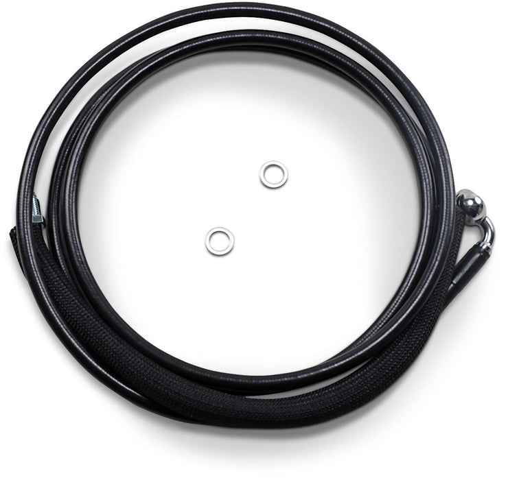 Drag Specialties Clutch Line Black Vinyl Coated + 8" Stainless Steel Hydraulic - Part #06610030 - Hogparts UK