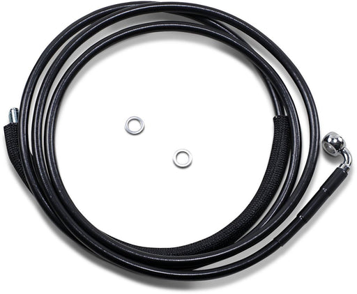 Drag Specialties Clutch Line Black Vinyl Coated + 12" Stainless Steel Hydraulic - Part #06610034 - Hogparts UK