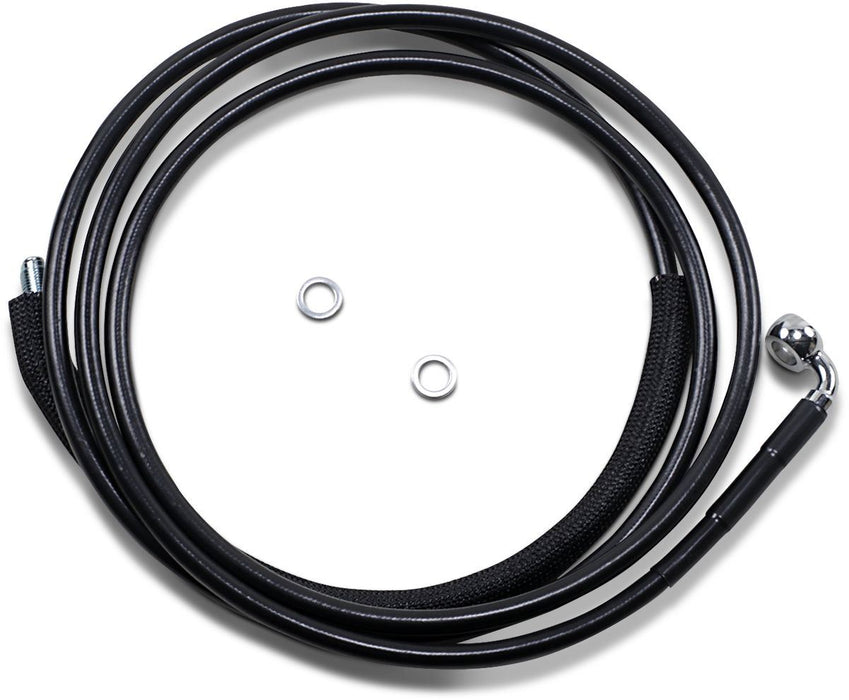Drag Specialties Clutch Line Black Vinyl Coated + 12" Stainless Steel Hydraulic - Part #06610034 - Hogparts UK