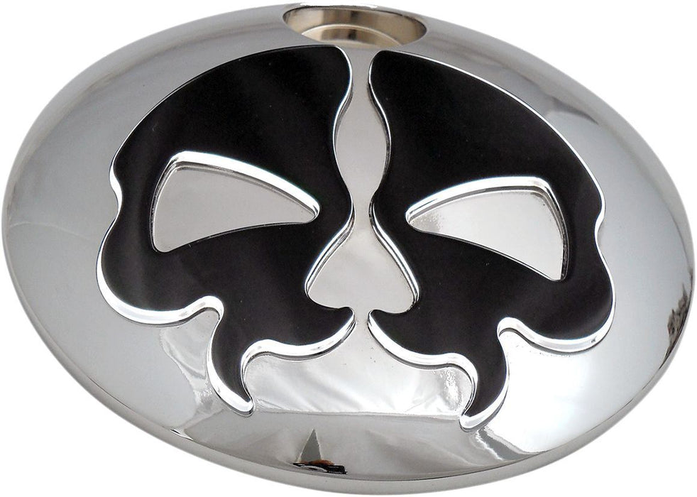 Drag Specialties Door Fuel Split Skull Chrome - Part #07030791 - Hogparts UK