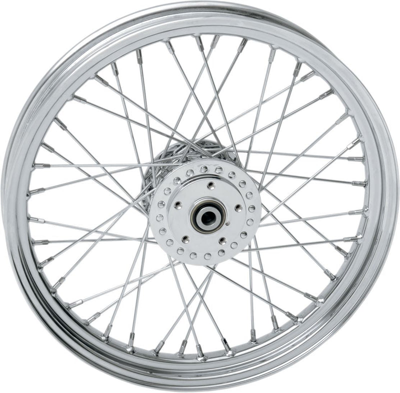 Drag Specialties Front Wheel 19X2.5 Single/Dual-Disc Chrome - Part #02030413 - Hogparts UK