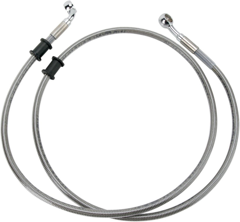 Drag Specialties Front Brake Line Stainless Steel Extended 10" - Part #17412893 - Hogparts UK
